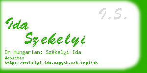 ida szekelyi business card